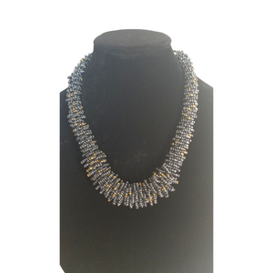 Platinum & Gold Beaded necklace