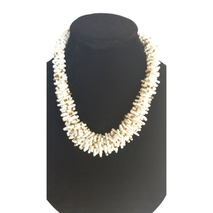 White & Gold Beaded necklace