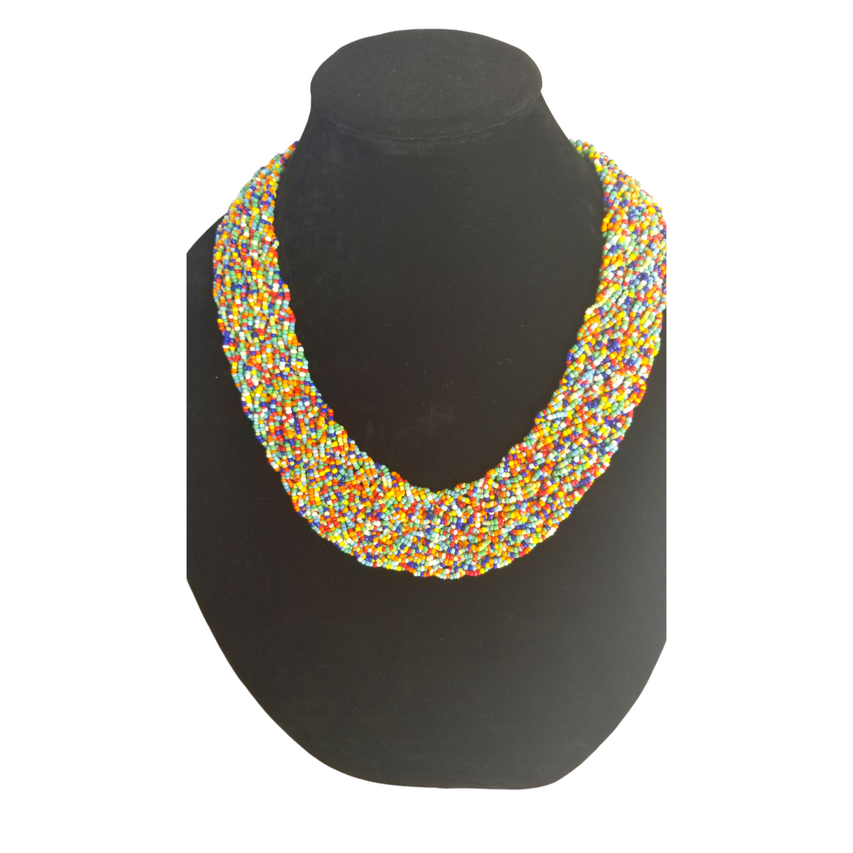 Vintage multi color deals bead necklace