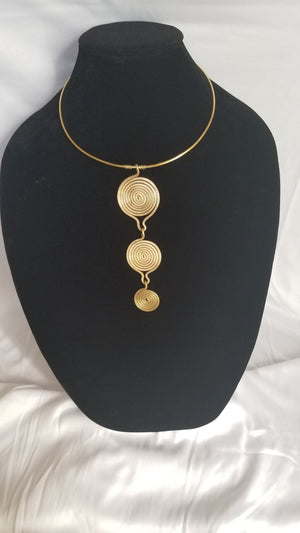 3 Coiled Circles Necklace