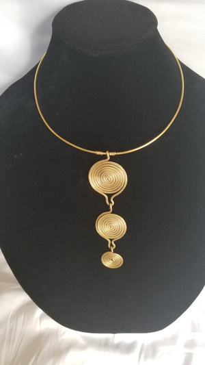3 Coiled Circles Necklace