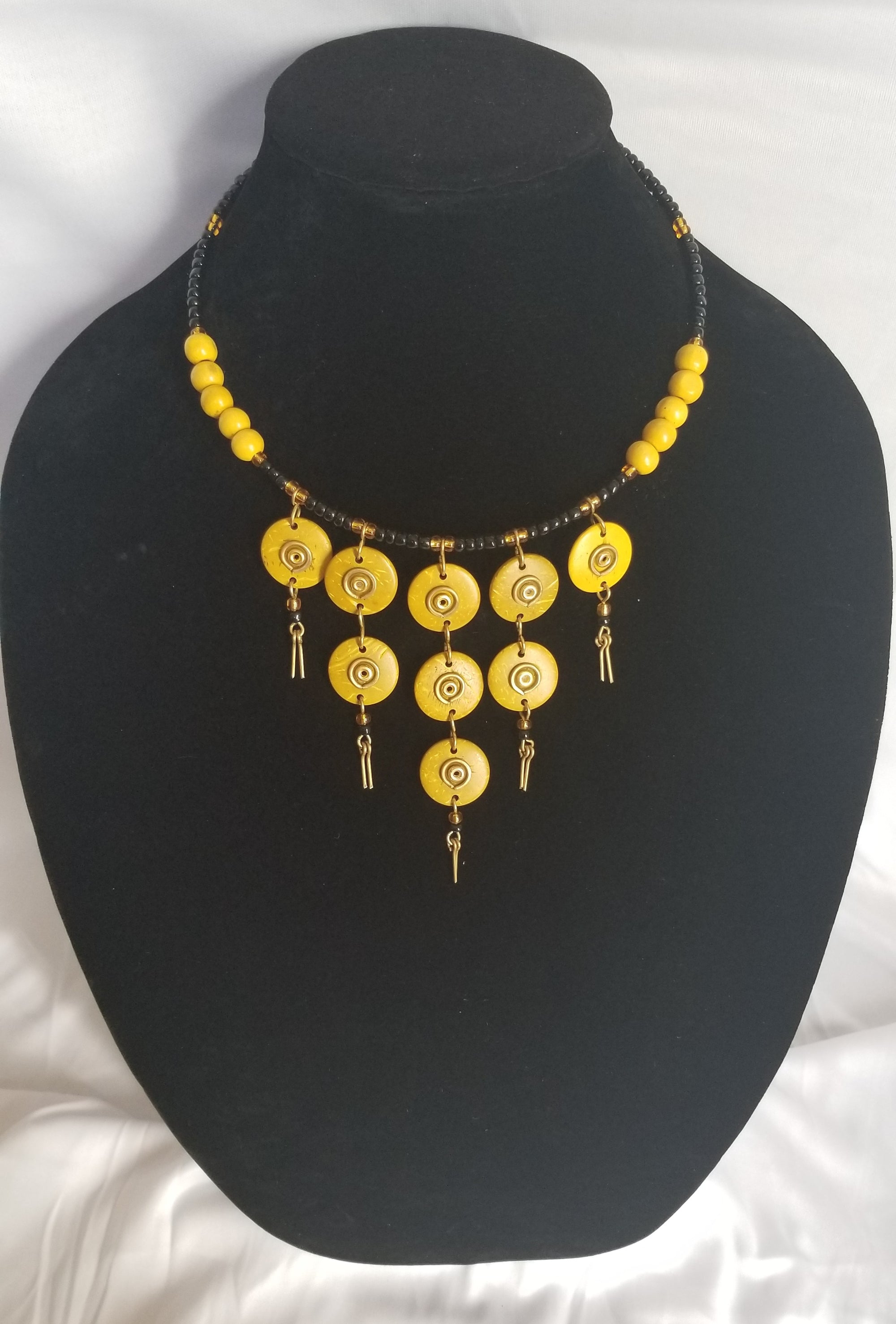 Small Yellow Coconut Necklace