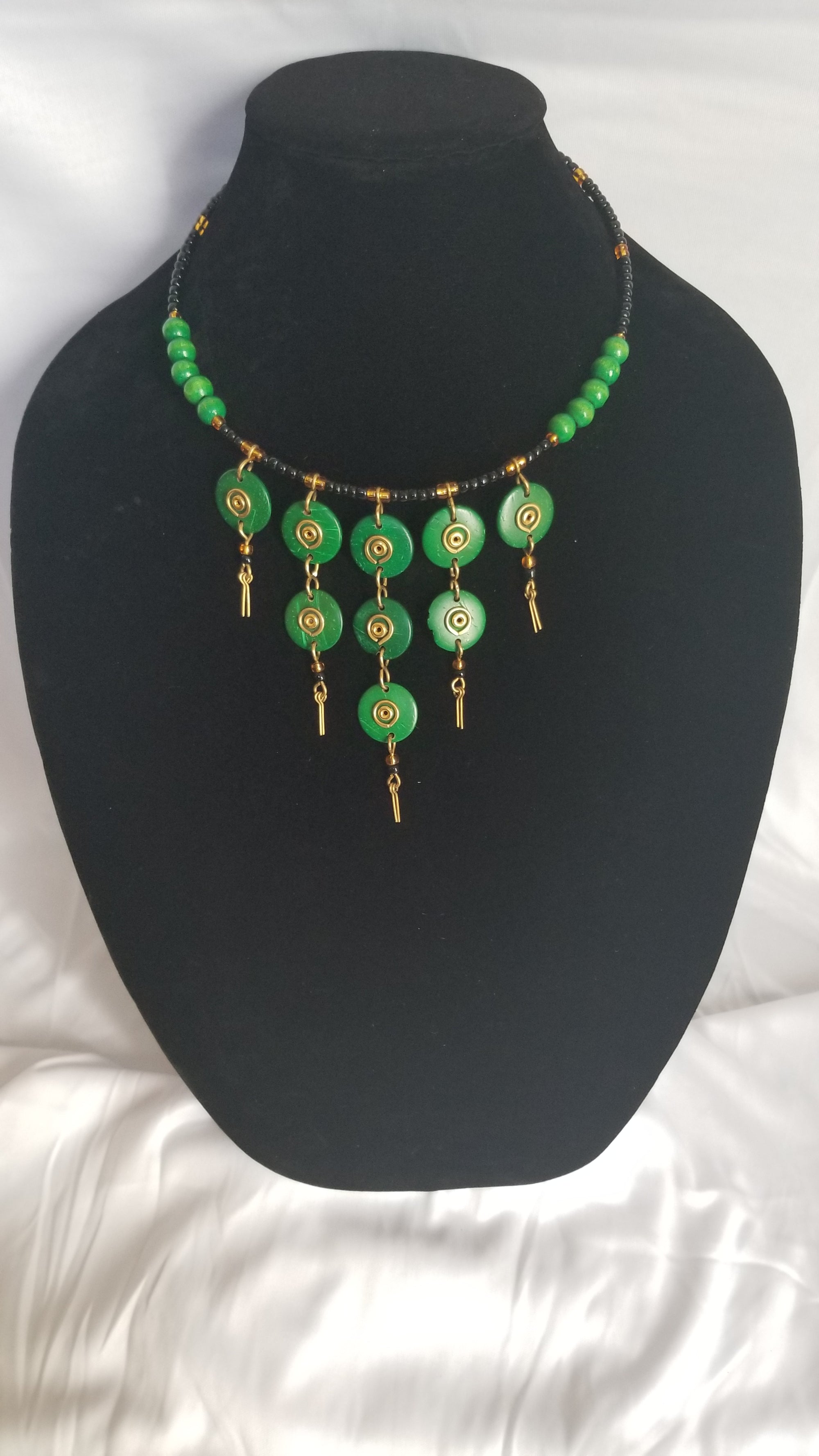 Small Green Coconut Necklace