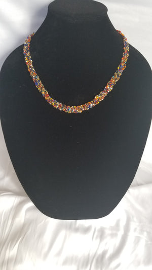 Multi-colored Braided Necklace