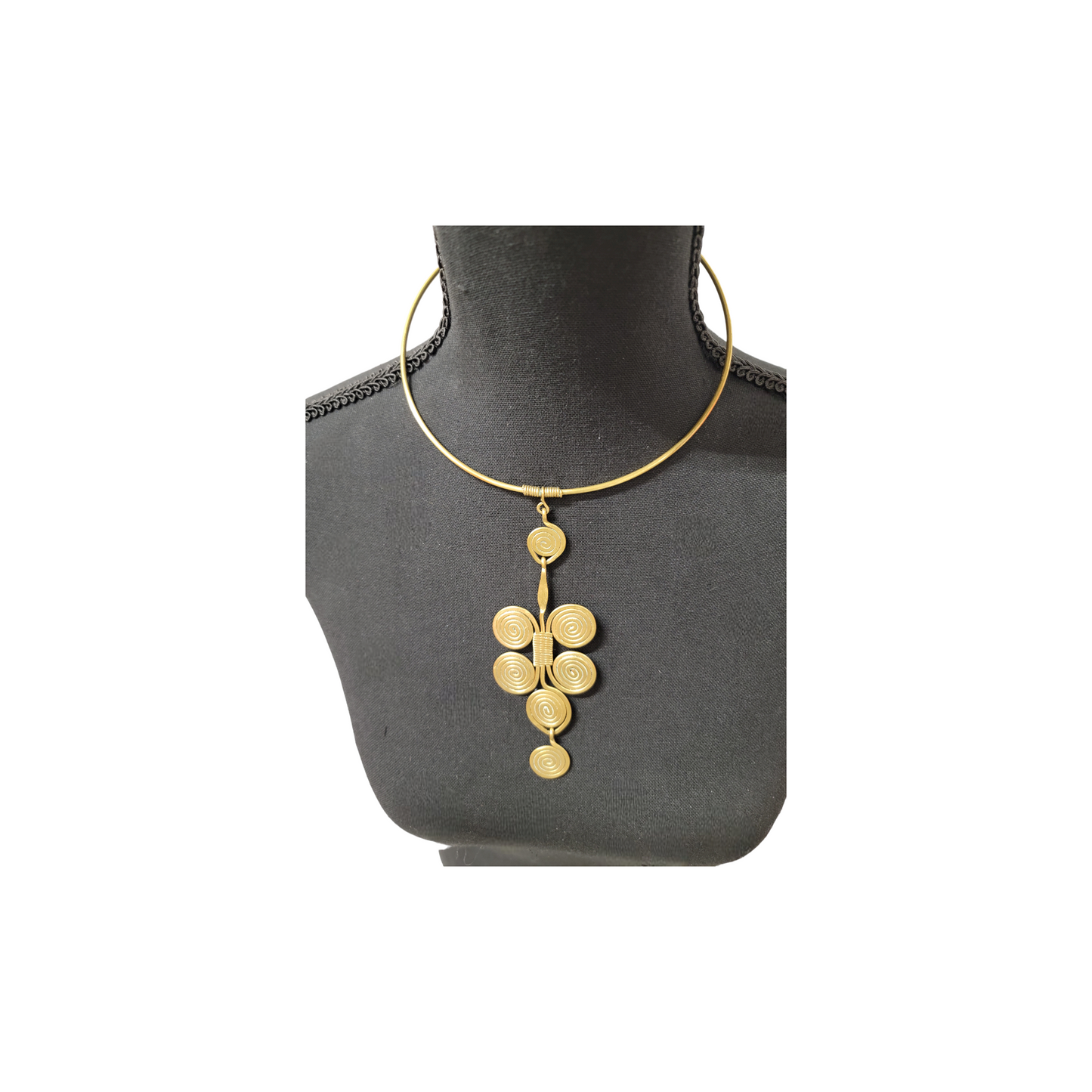7 Brass Coils Necklace