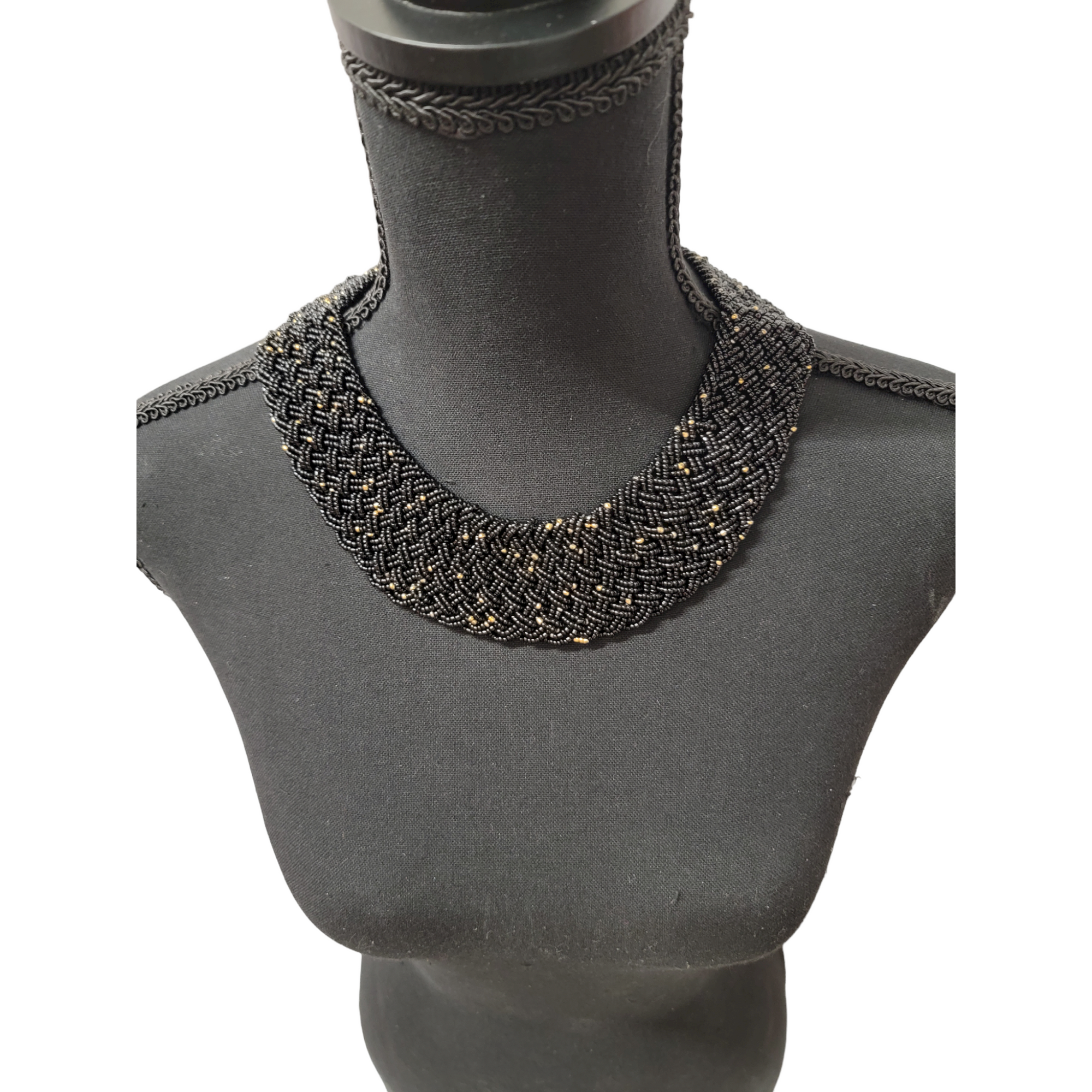 Interwoven Black & Gold Necklace