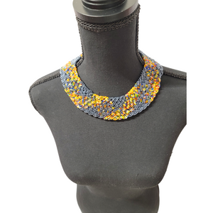 Interwoven Platinum & Multi-Colors Necklace