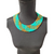 Interwoven Teal with Gold Patches Necklace