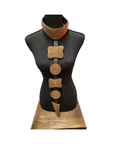 Gold Long Neck Choker Necklace