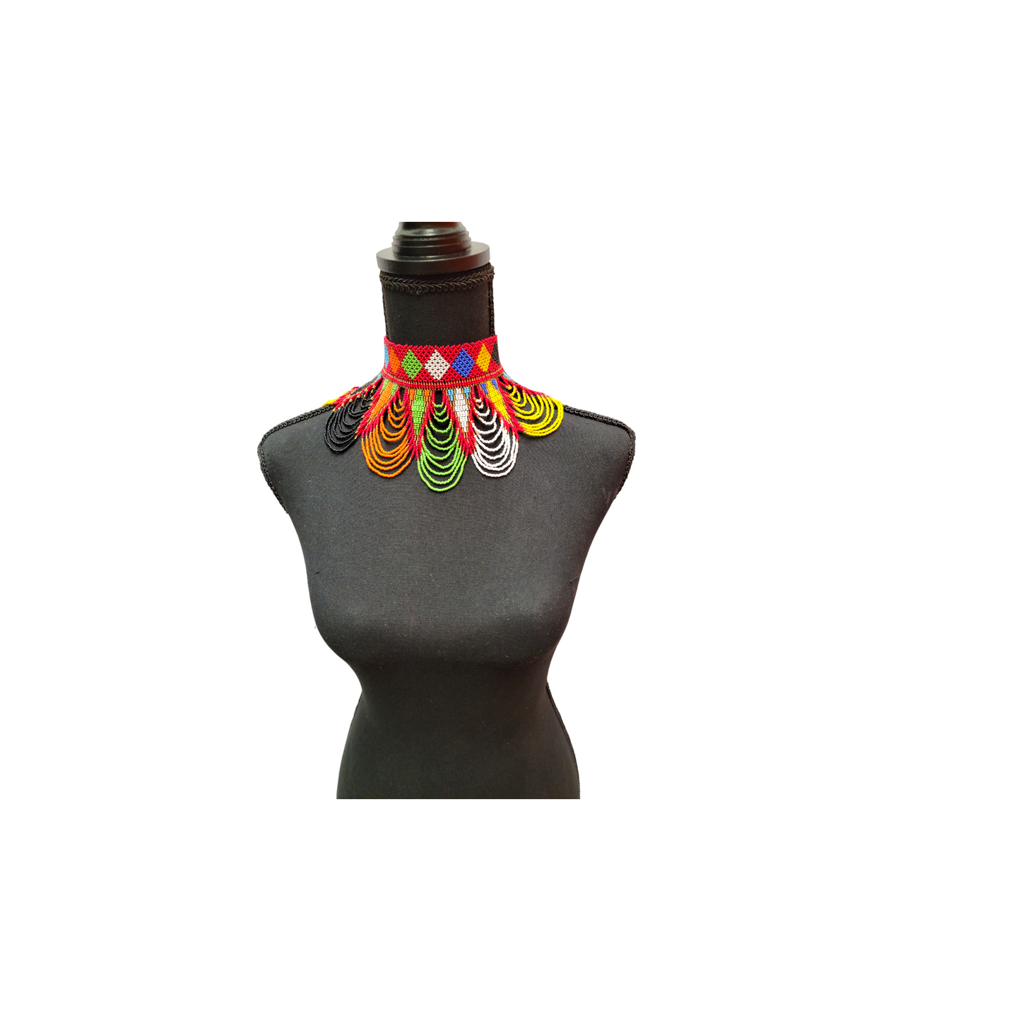 Large Red & Multi-colors Malaika Choker
