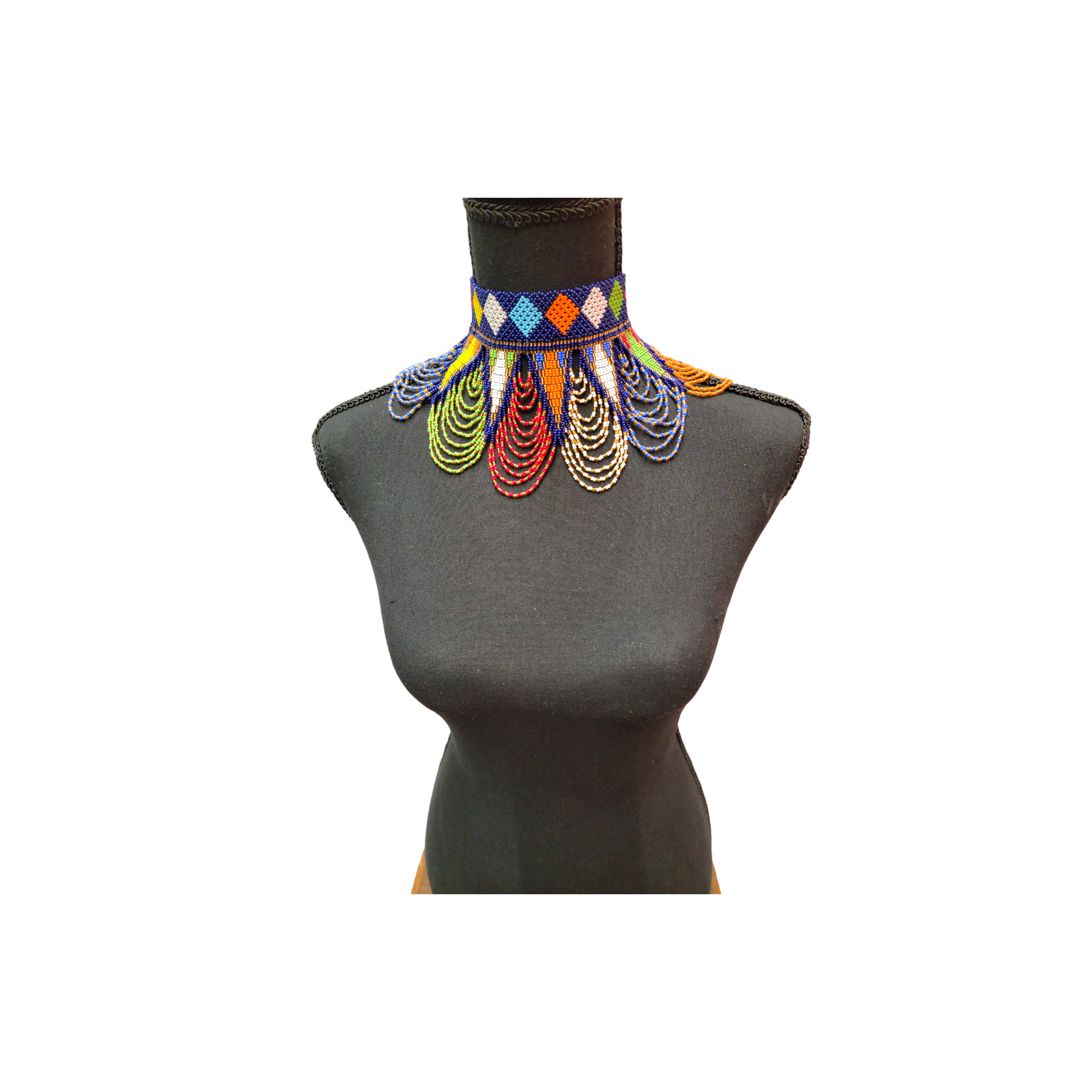 Multi-Colored Beaded Choker Necklace
