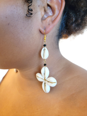 Star Shape Cowrie Shell Earrings