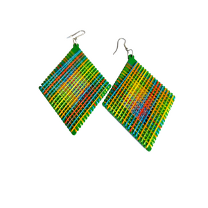 Green Threaded Earrings