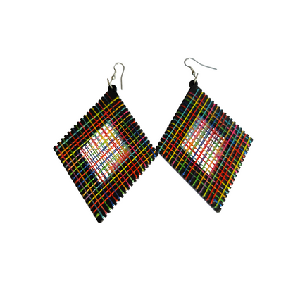 Black Threaded Earrings