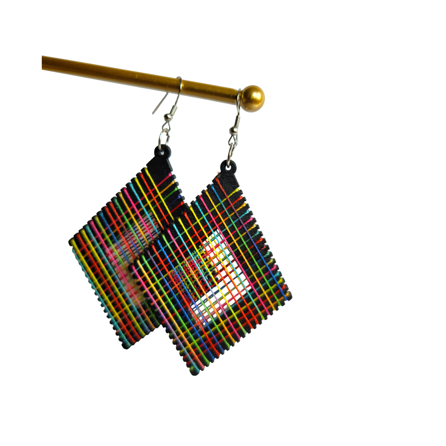 Black Threaded Earrings