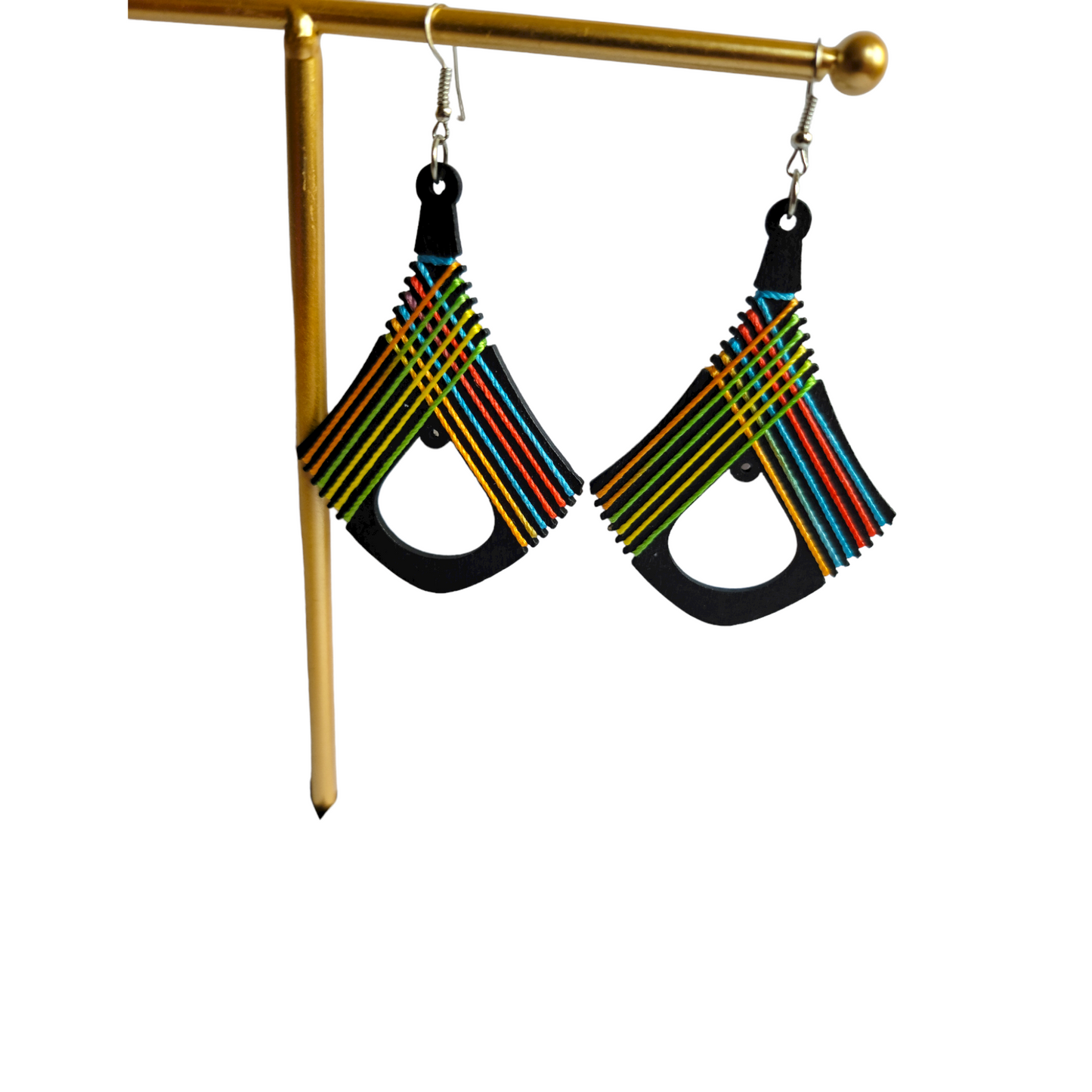 Black Threaded Earrings