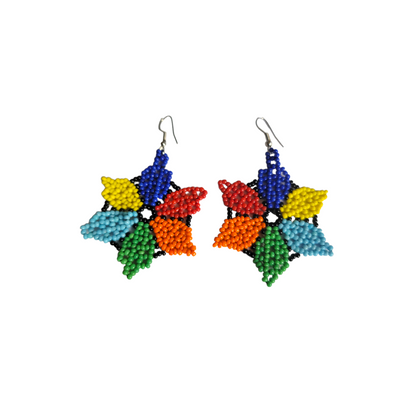 Colorful Beaded Star Earrings