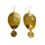 Brass Face W/ Coil Earrings
