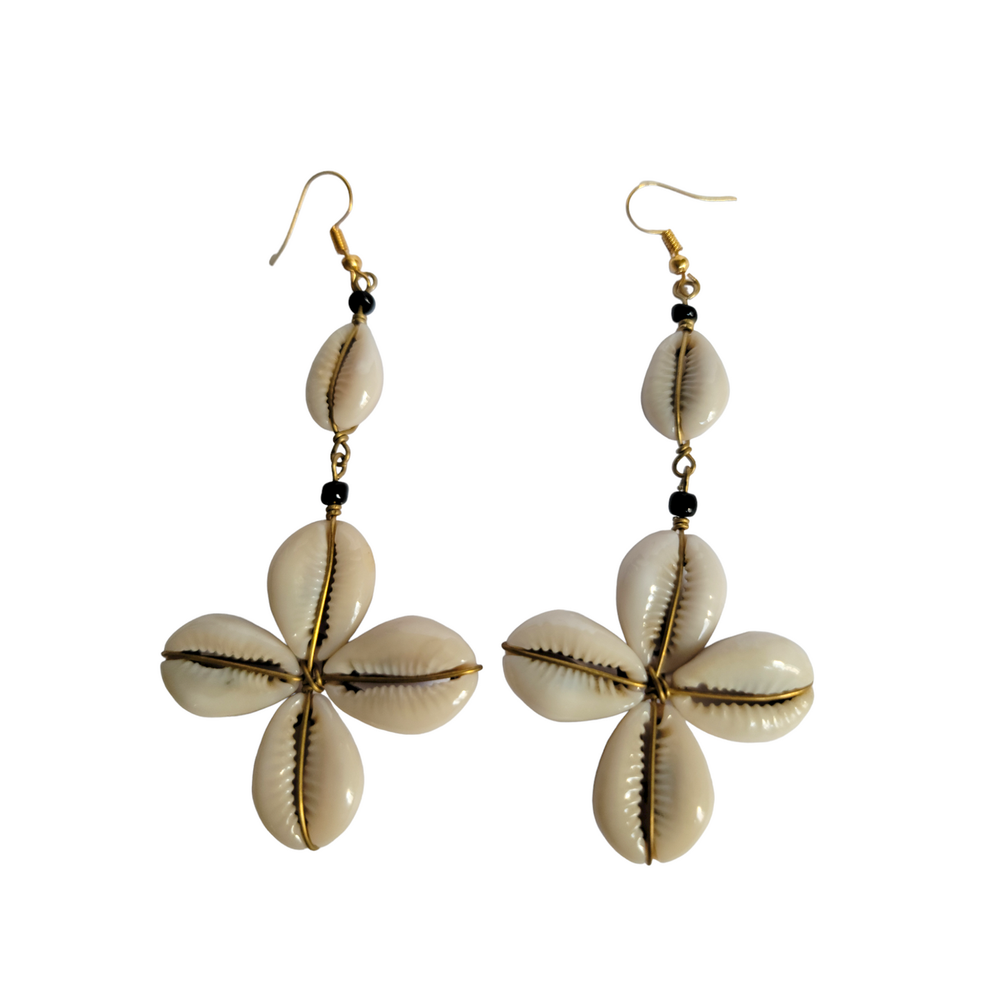 Star Shape Cowrie Shell Earrings
