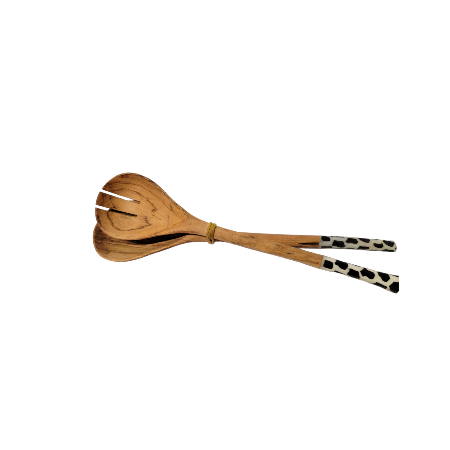 Wooden Spoons With Black & White Tips