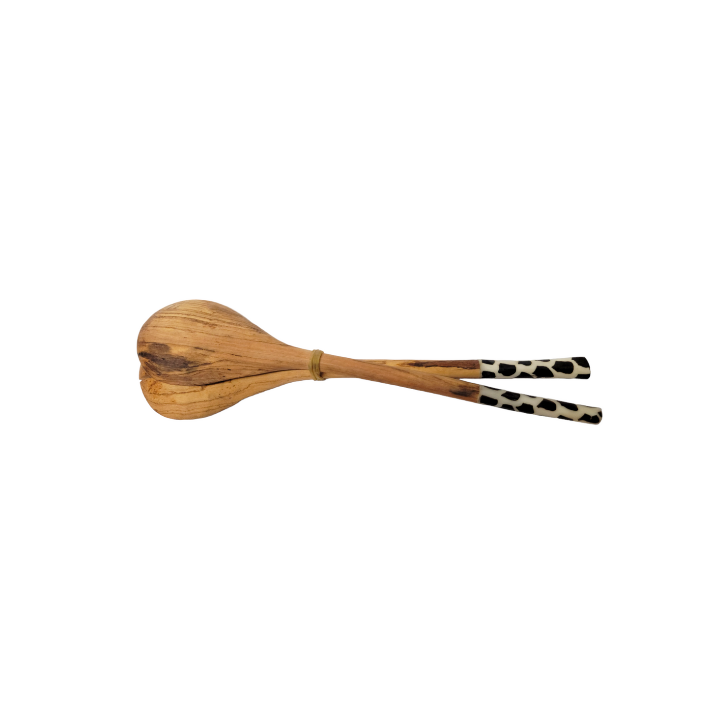 Wooden Spoons With Black & White Tips