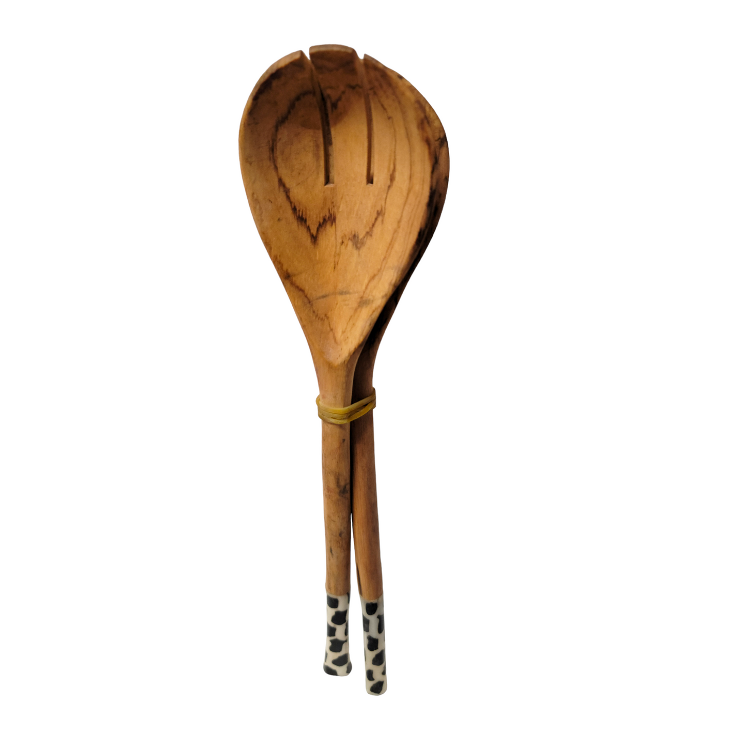Wooden Spoons With Black & White Tips
