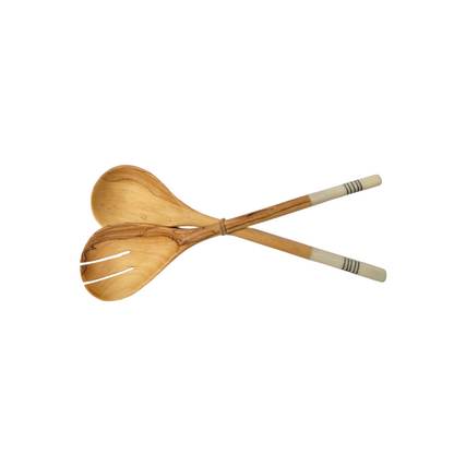 Wooden Spoons With White Tips