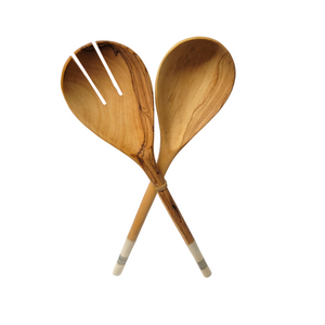 Wooden Spoons With White Tips