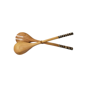 Wooden Spoons W/ Black & White Tips