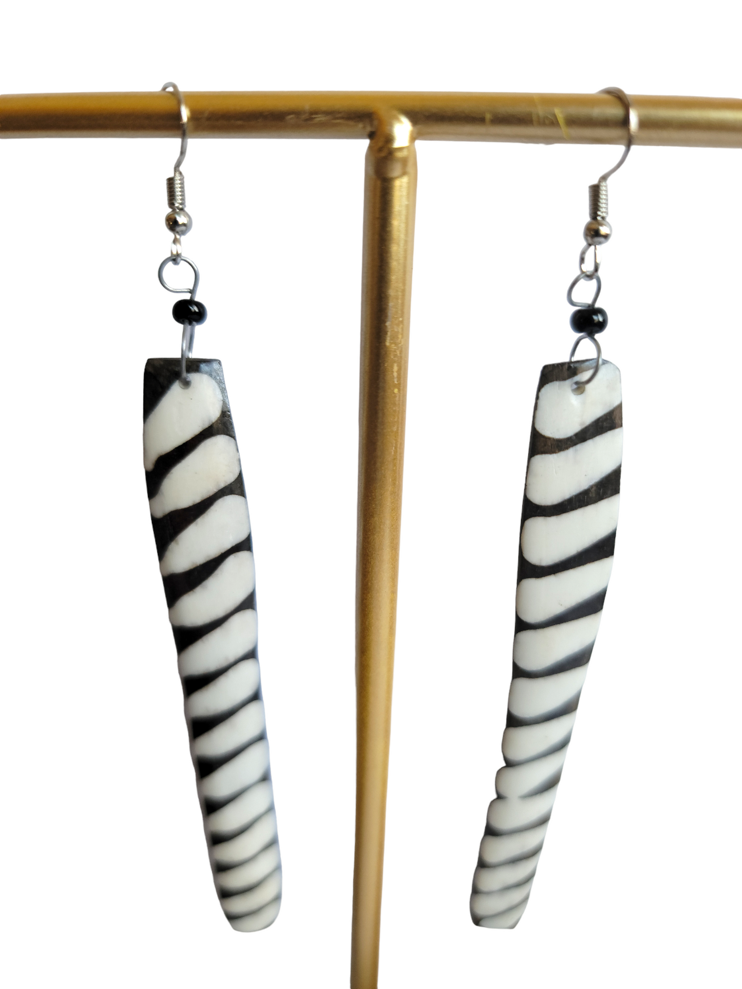 Long Zebra Earrings