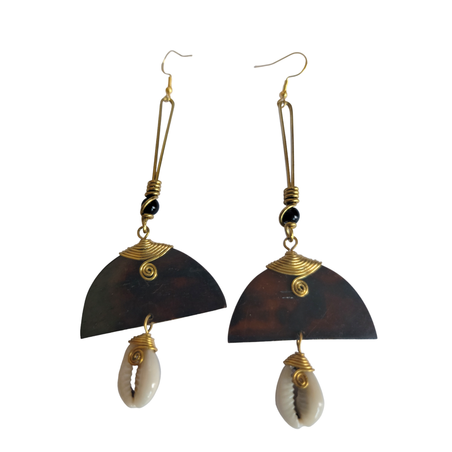 Half Moon Brown Earrings