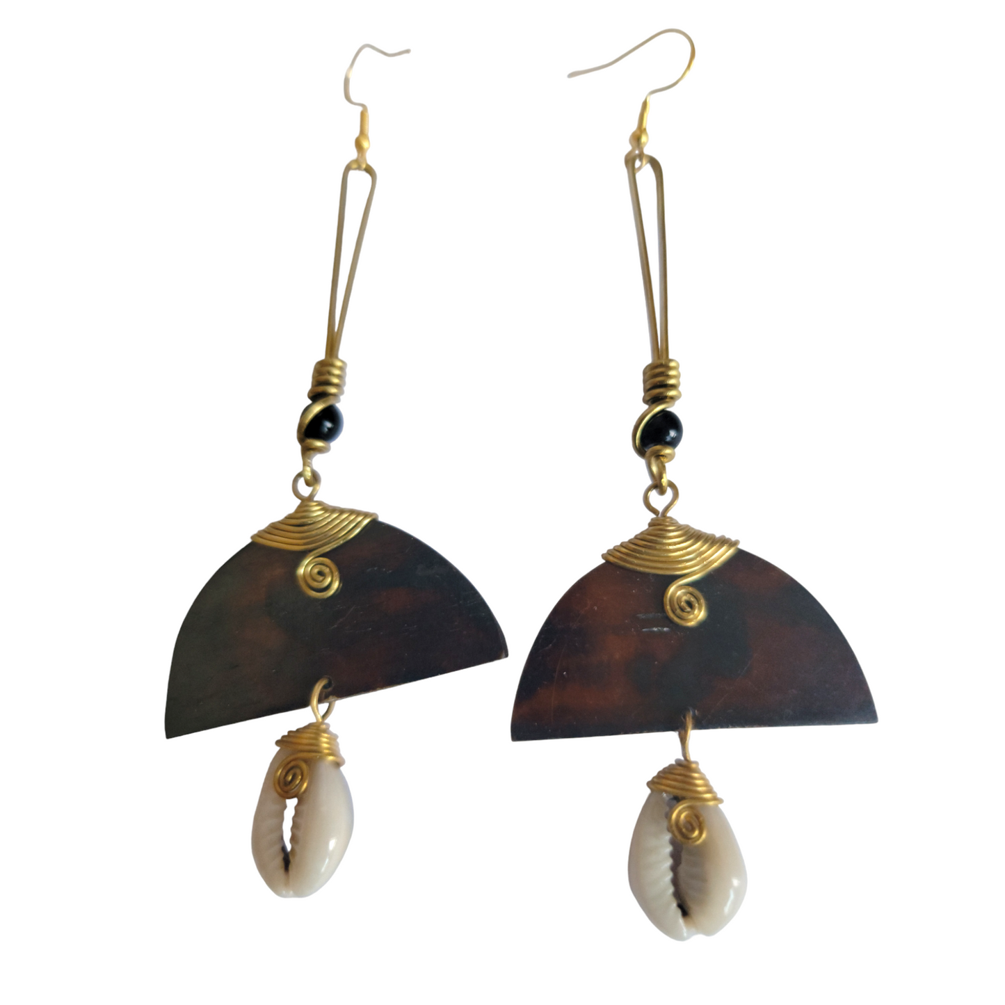 Half Moon Brown Earrings