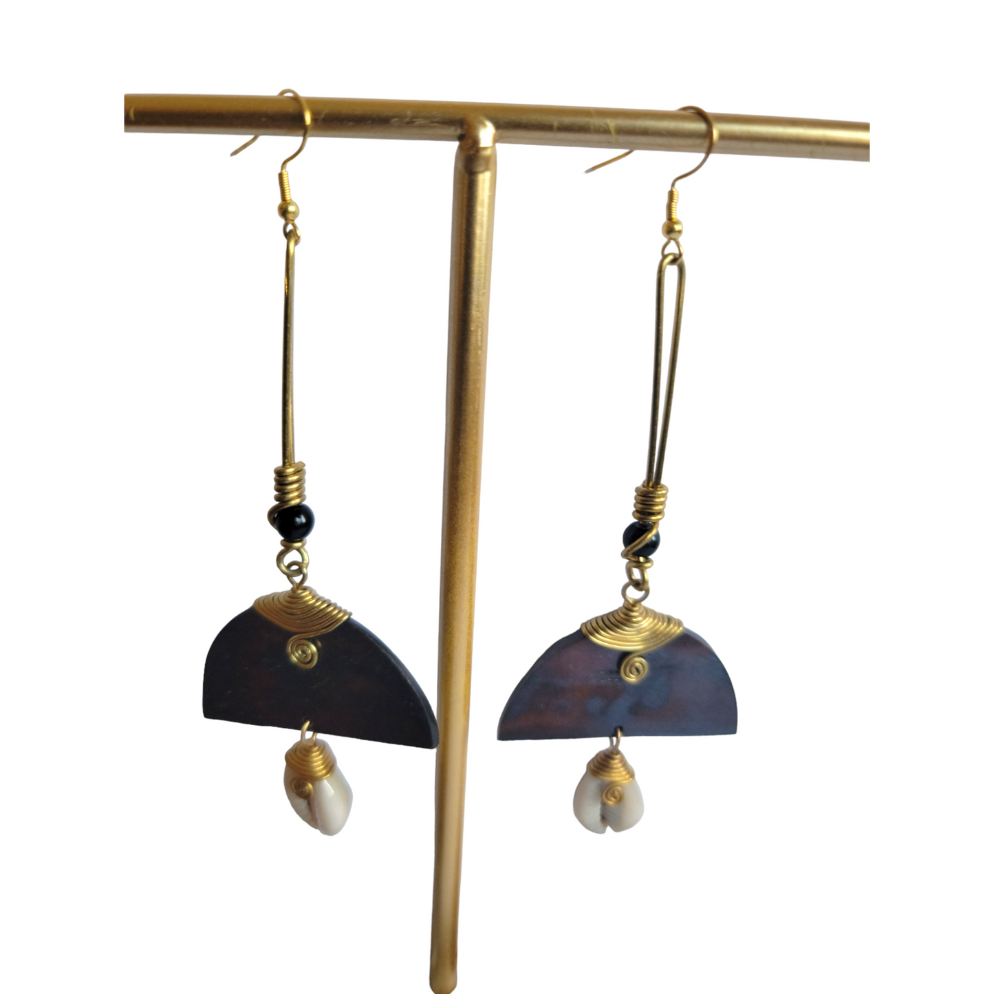 Half Moon Brown Earrings