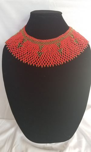 Red & Gold Princess Collar Necklace