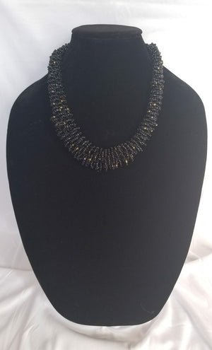 Black & Gold Beaded necklace