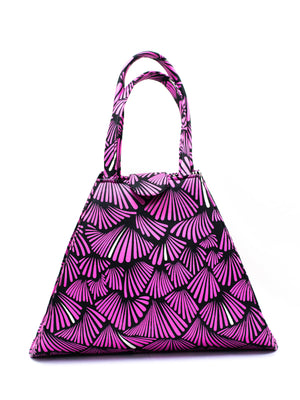 Purple, White and Black Kitenge Bag