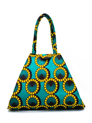 Turquoise & Yellow Kitenge Bag