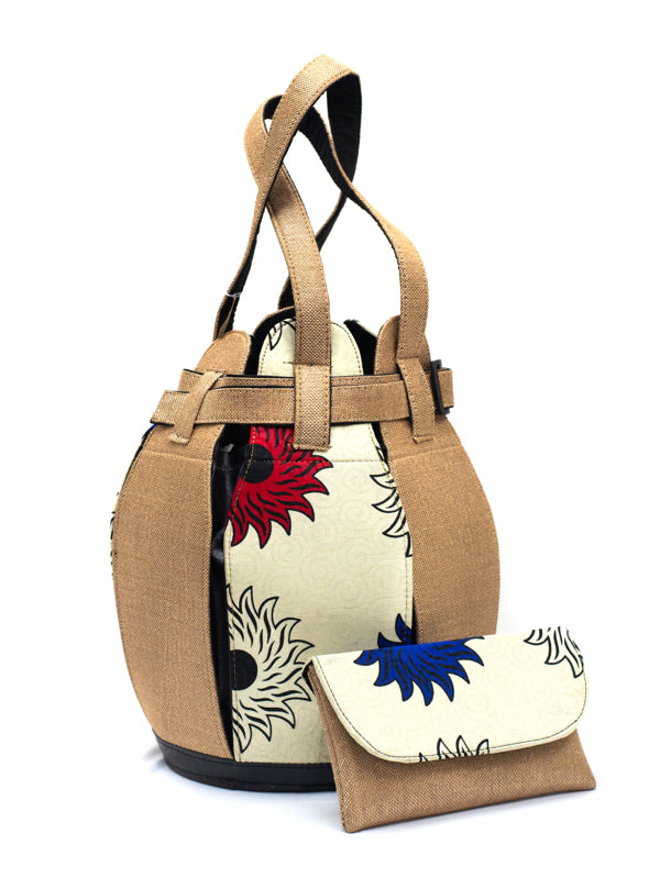 Beige with Red, Blue & Black Guard Bag