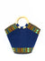 Blue Burlap With Kitenge Fabric Bag