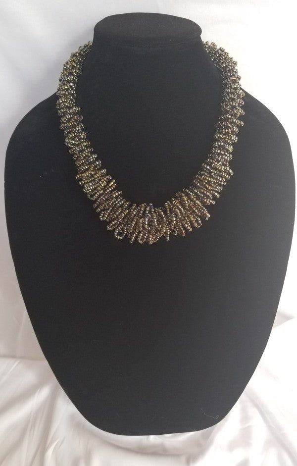 Light Platinum Beaded necklace