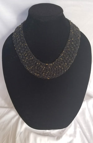 Interwoven Black & Gold Necklace