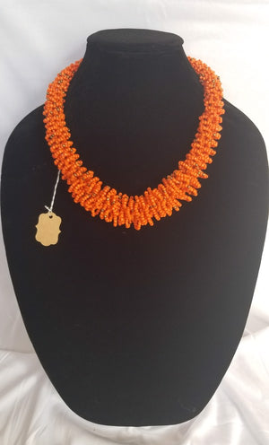 Orange Beaded necklace