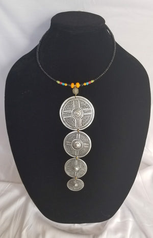 Patterned Mabati With Orange Beads