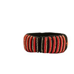 Red, Black & Silver Bracelet