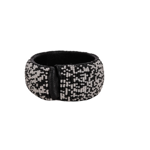 Black & White Leather Bracelet