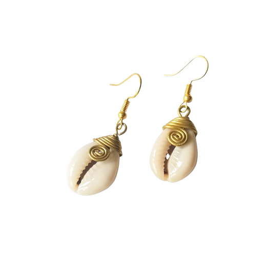 Single Cowrie Shell Earrings