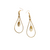 Brass Hoop dangling Cowrie  Earrings