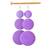 3 Circles Wooden Purple Earrings